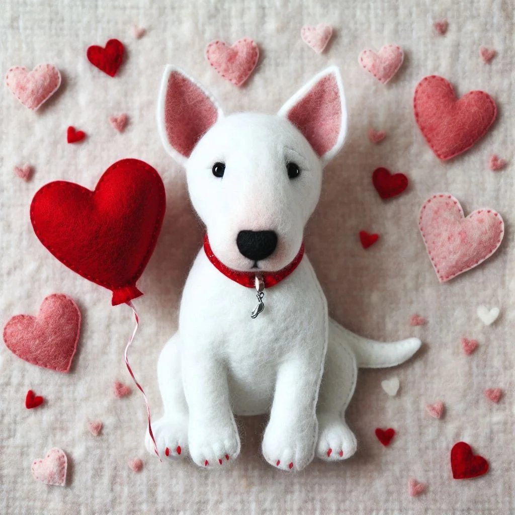 English Bull Terrier Valentine Card