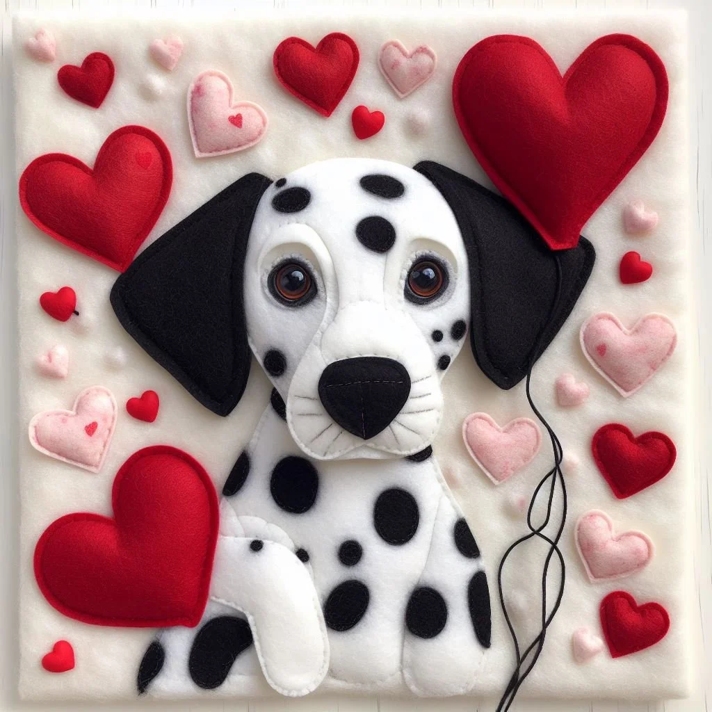 Dalmation Valentine Card