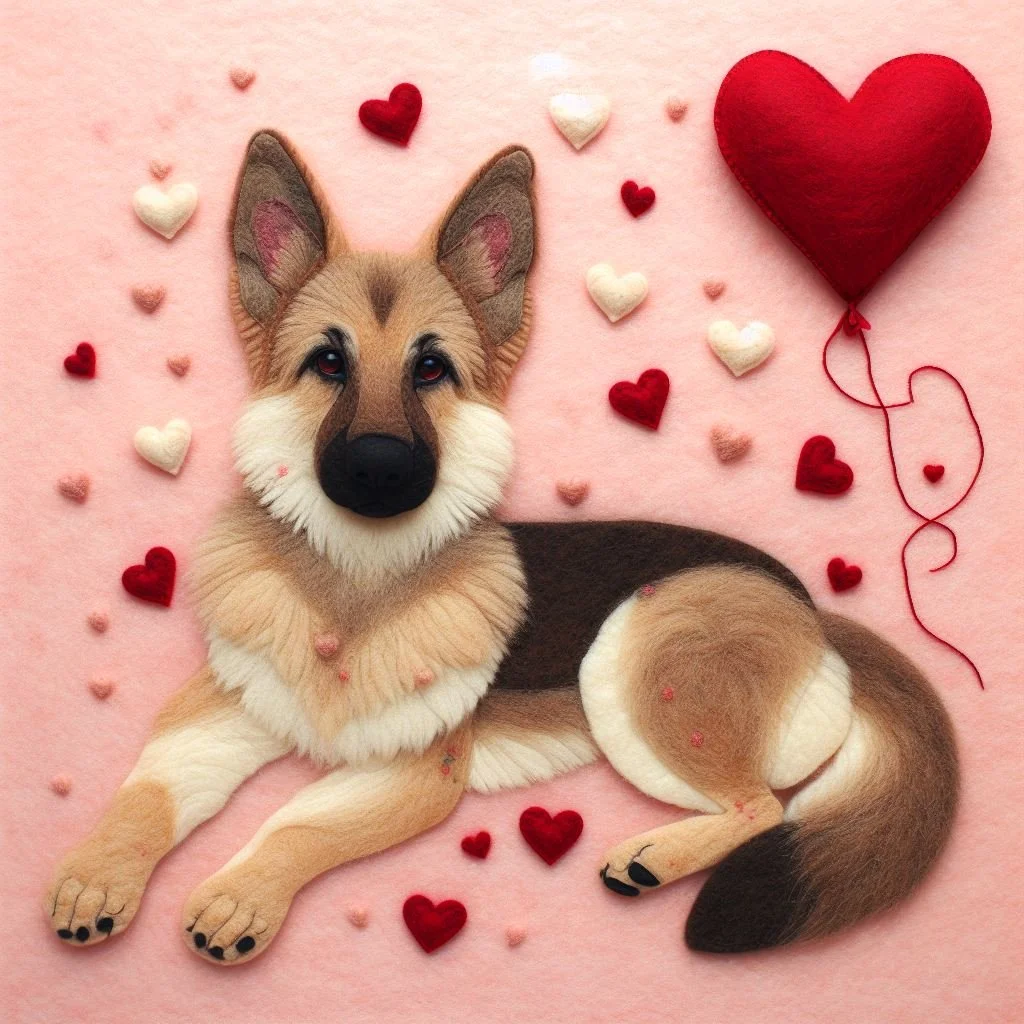 Alsatian Valentine Card