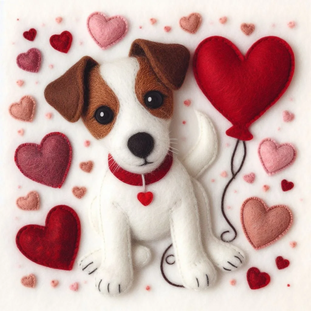 Jack Russell Terrier Valentine Card