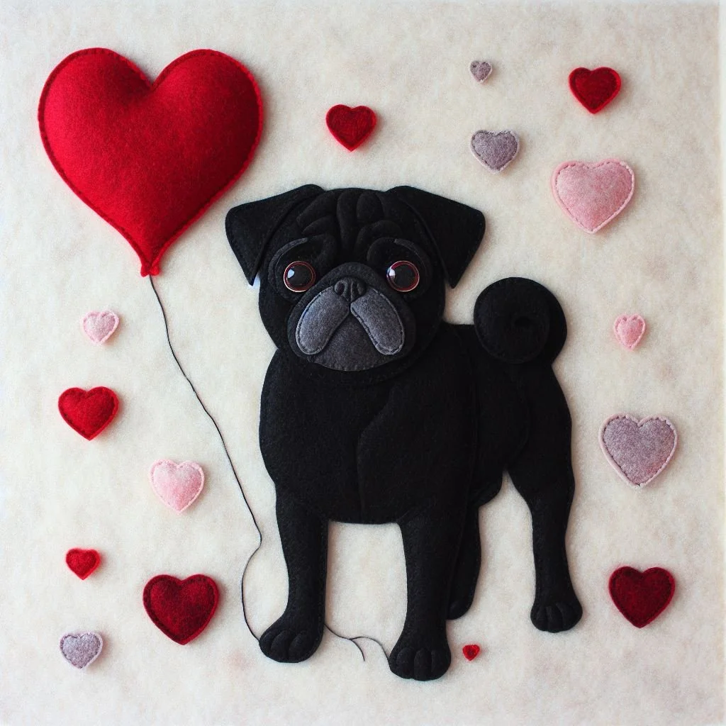 Pug Valentine Card