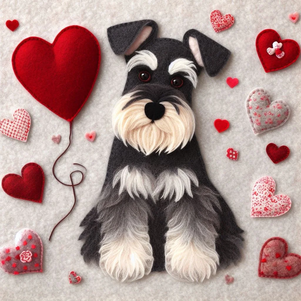 Miniature Schnauzer Valentine Card