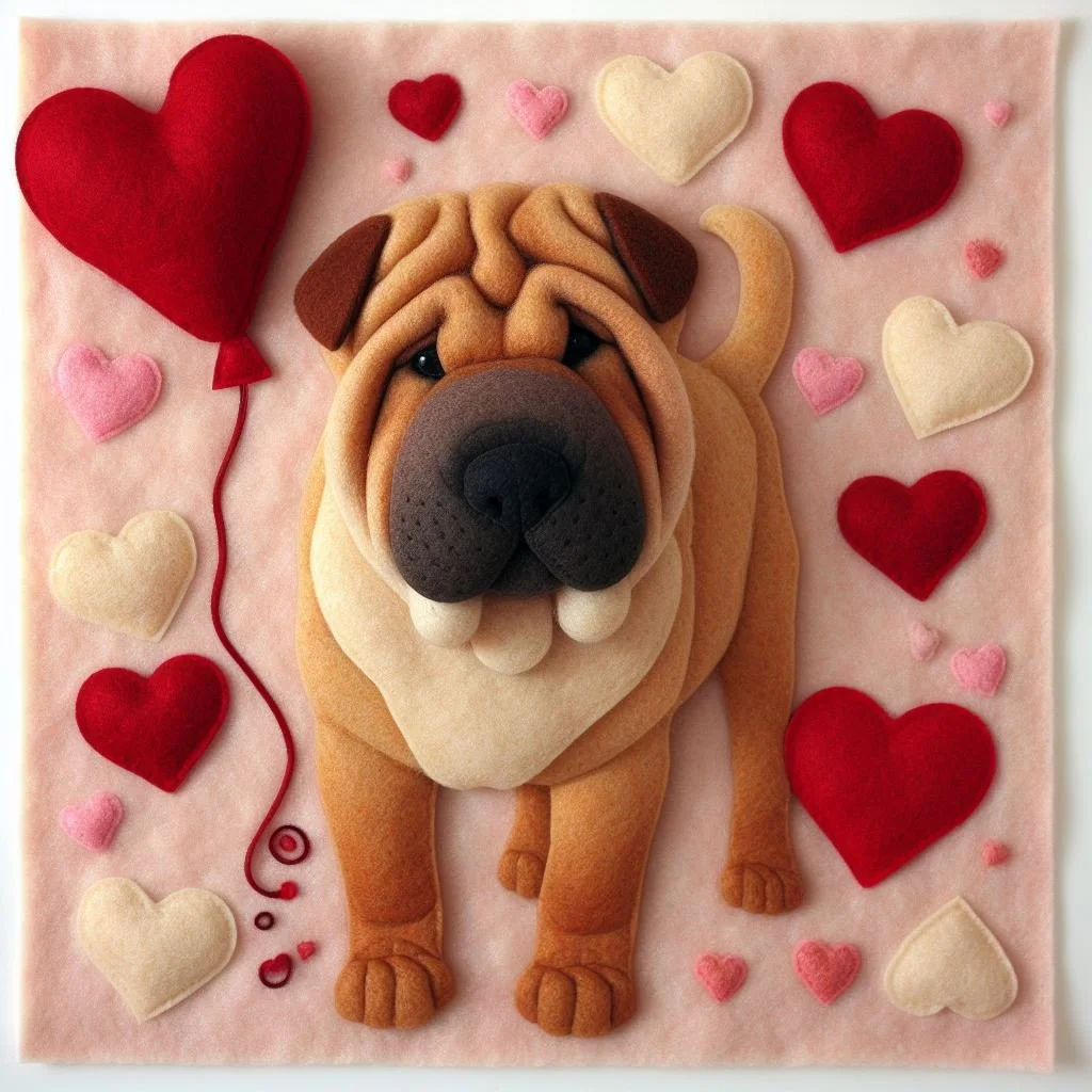 Shar Pei Valentine Card