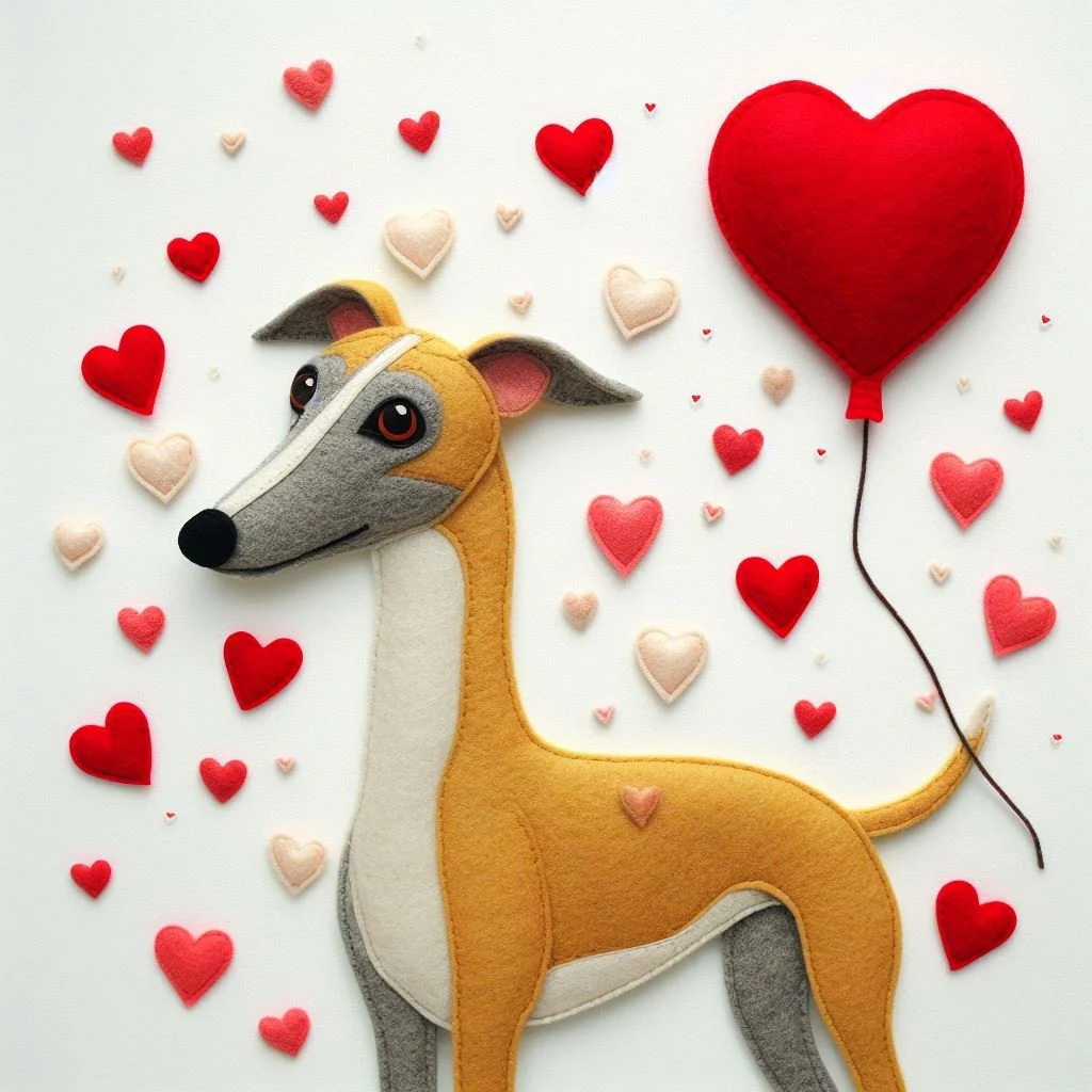 Whippet Valentine Card