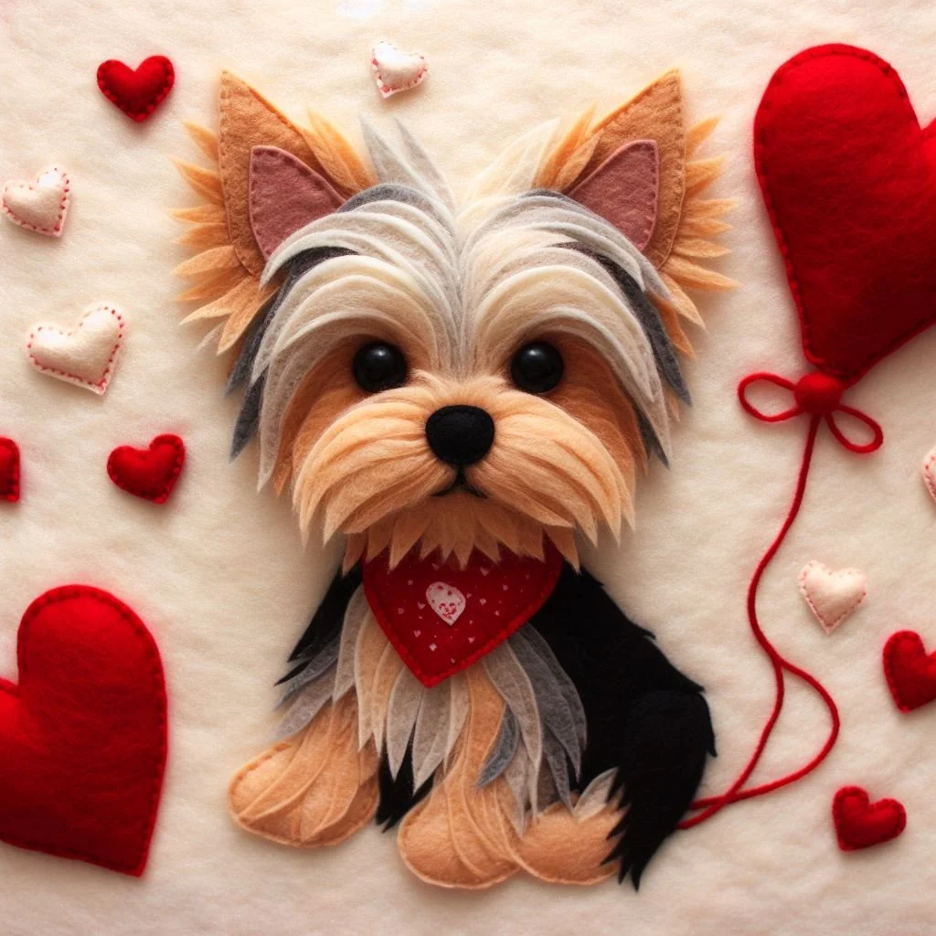 Yorkie Valentine Card