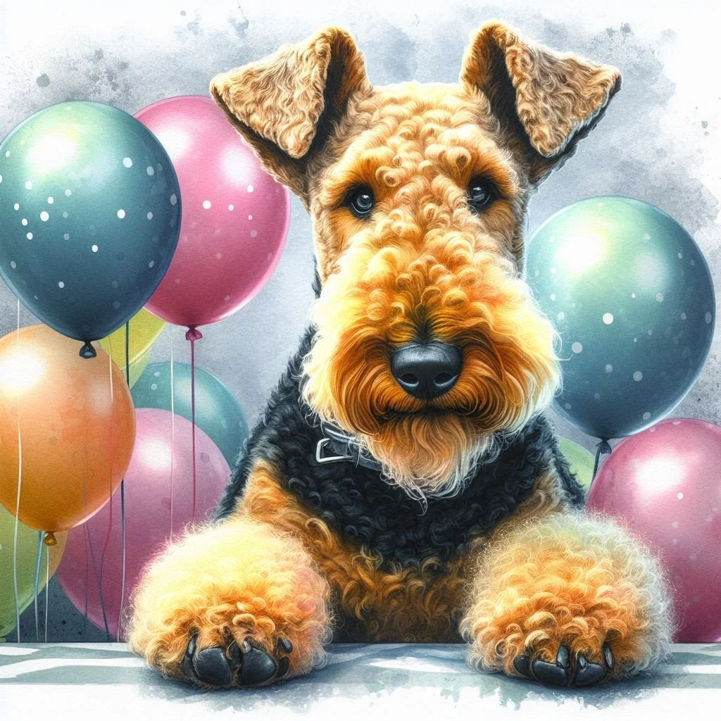 Airedale Birthday Card