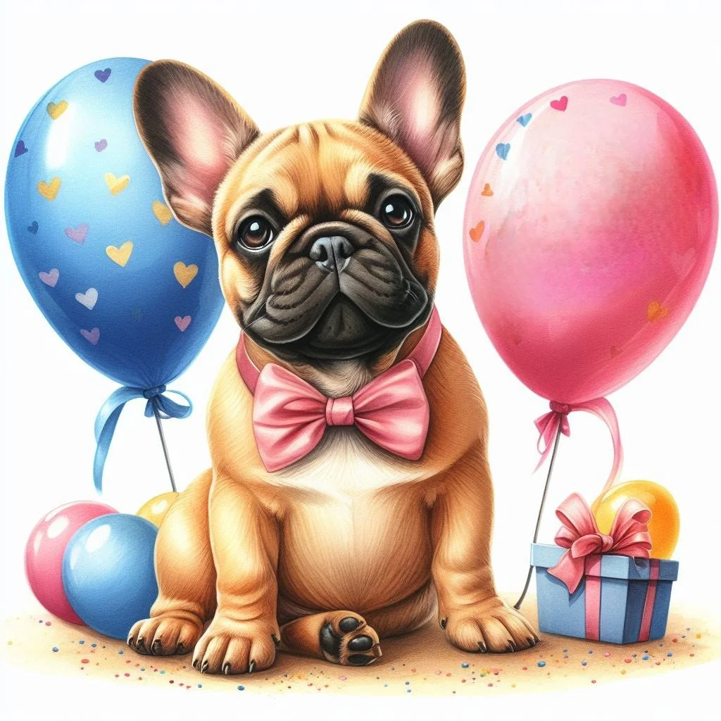 Tan Frenchie Greeting Card