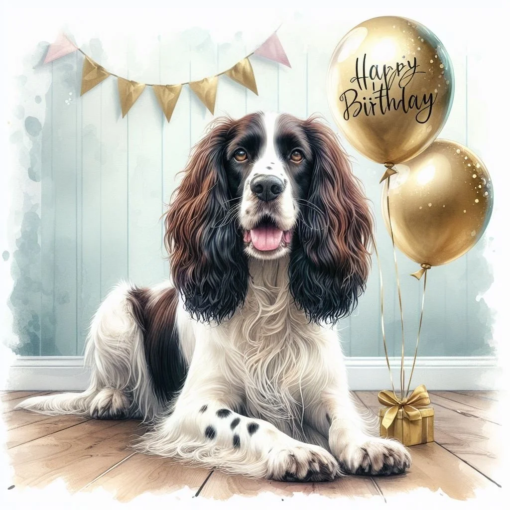 Springer Balloon Greeting Card