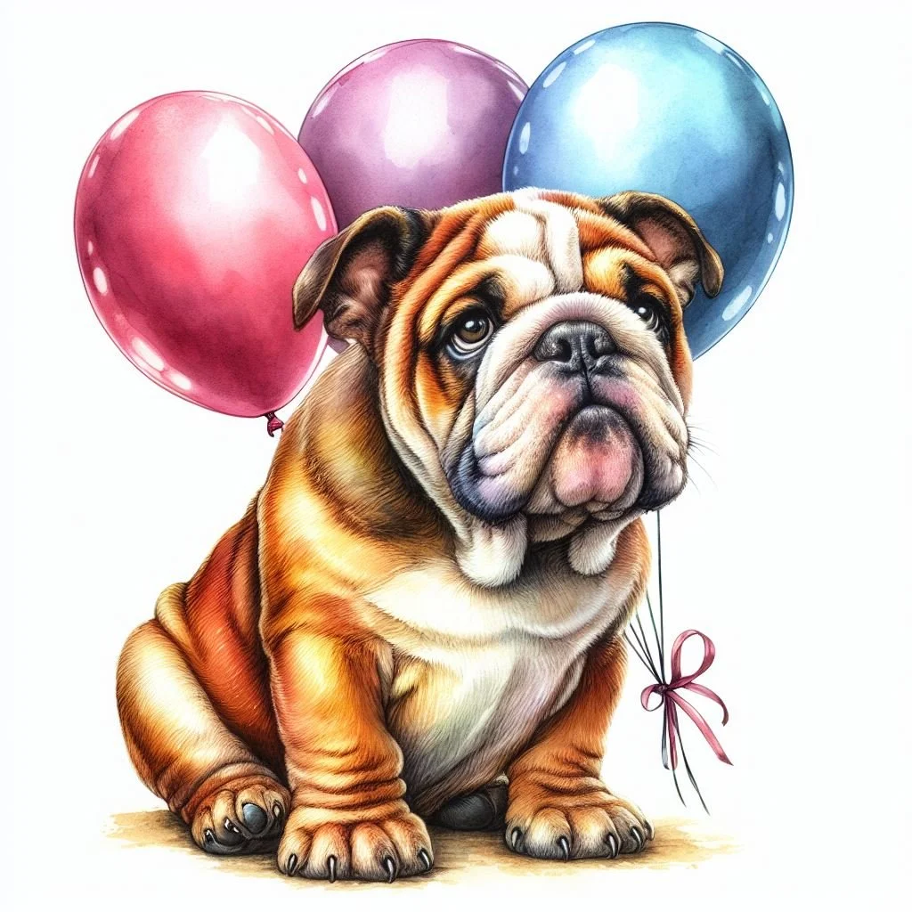 British Bulldog Greeting Card