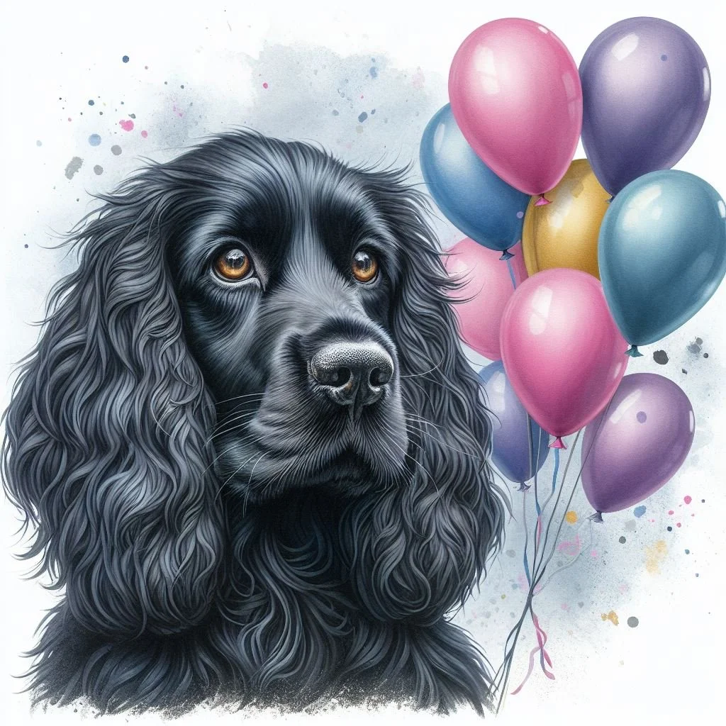 Black Cocker Greeting Card