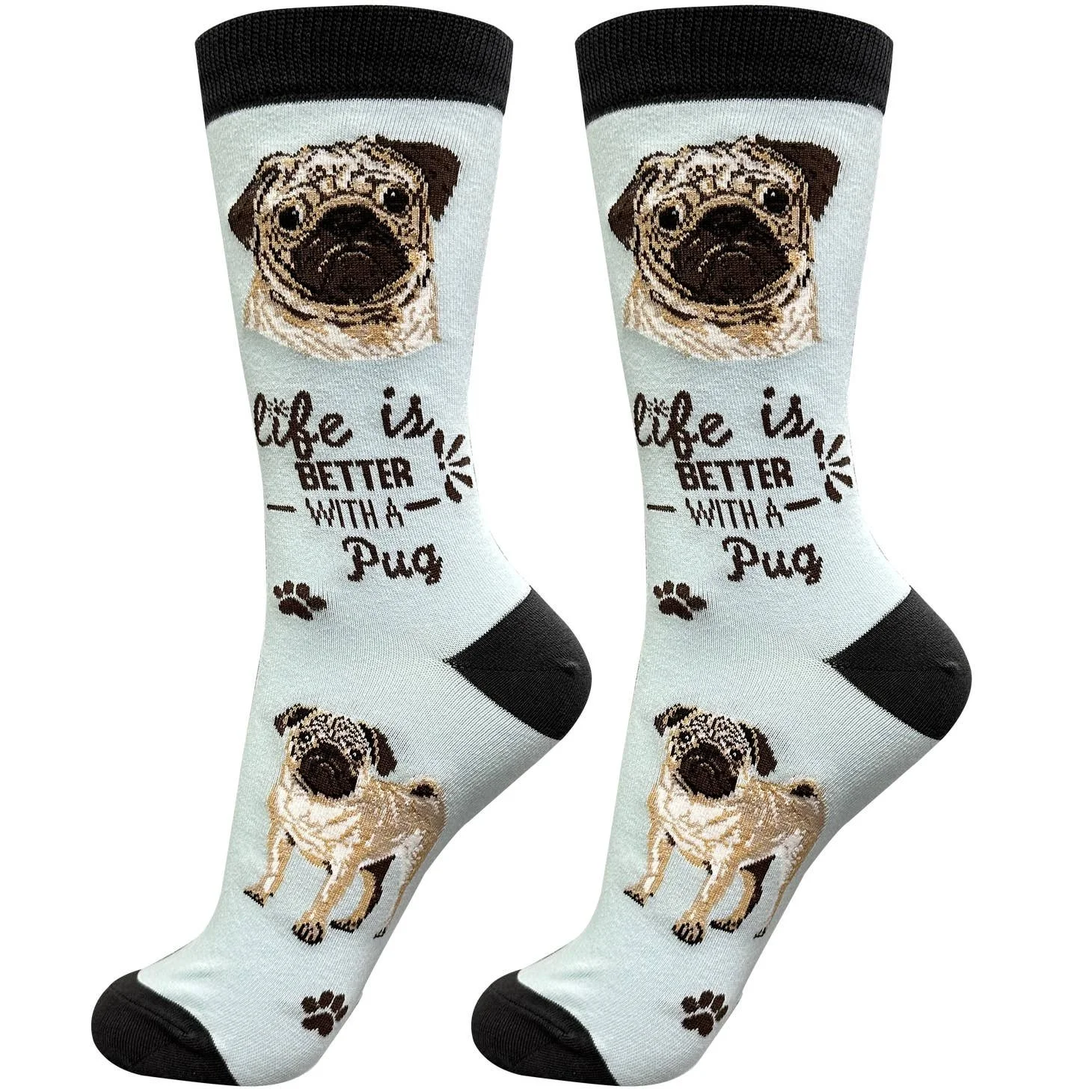 Life is better with a pug socks