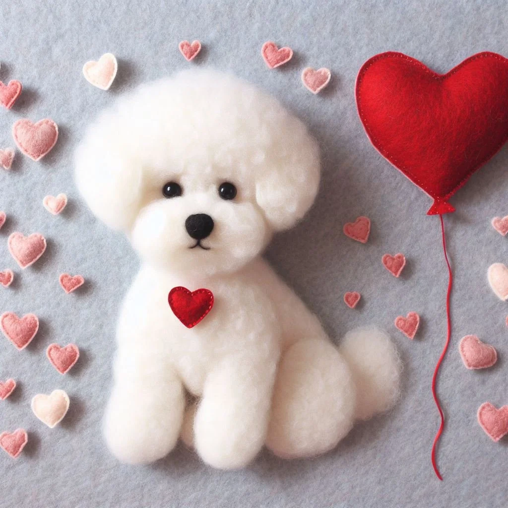 Bichon Frise Valentine Card