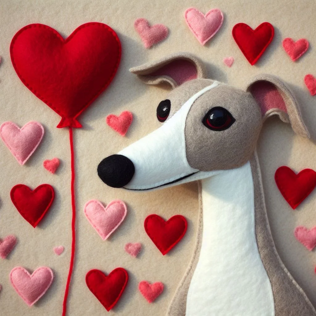 Whippet Valentine Card
