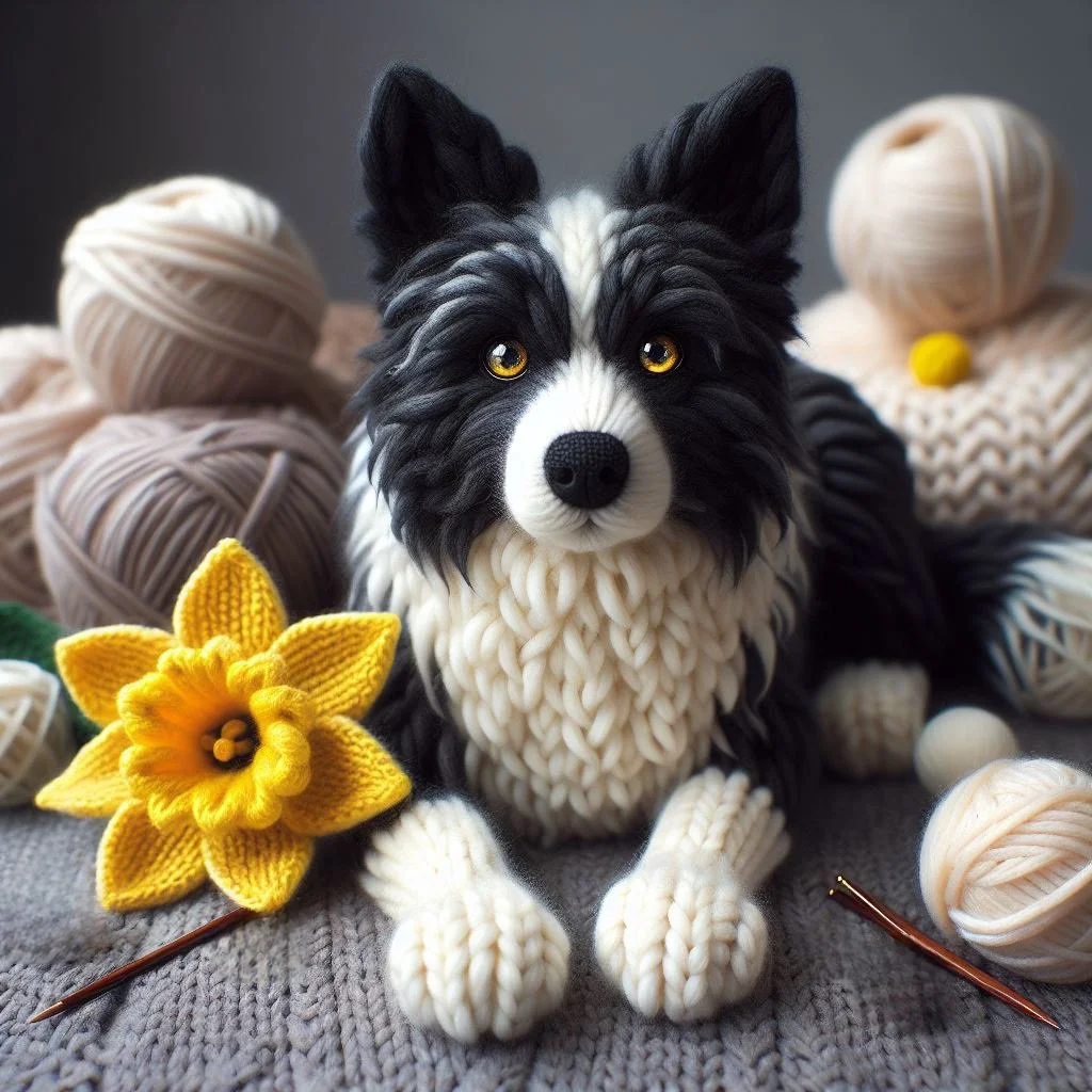 Border Collie Mothering Sunday Card