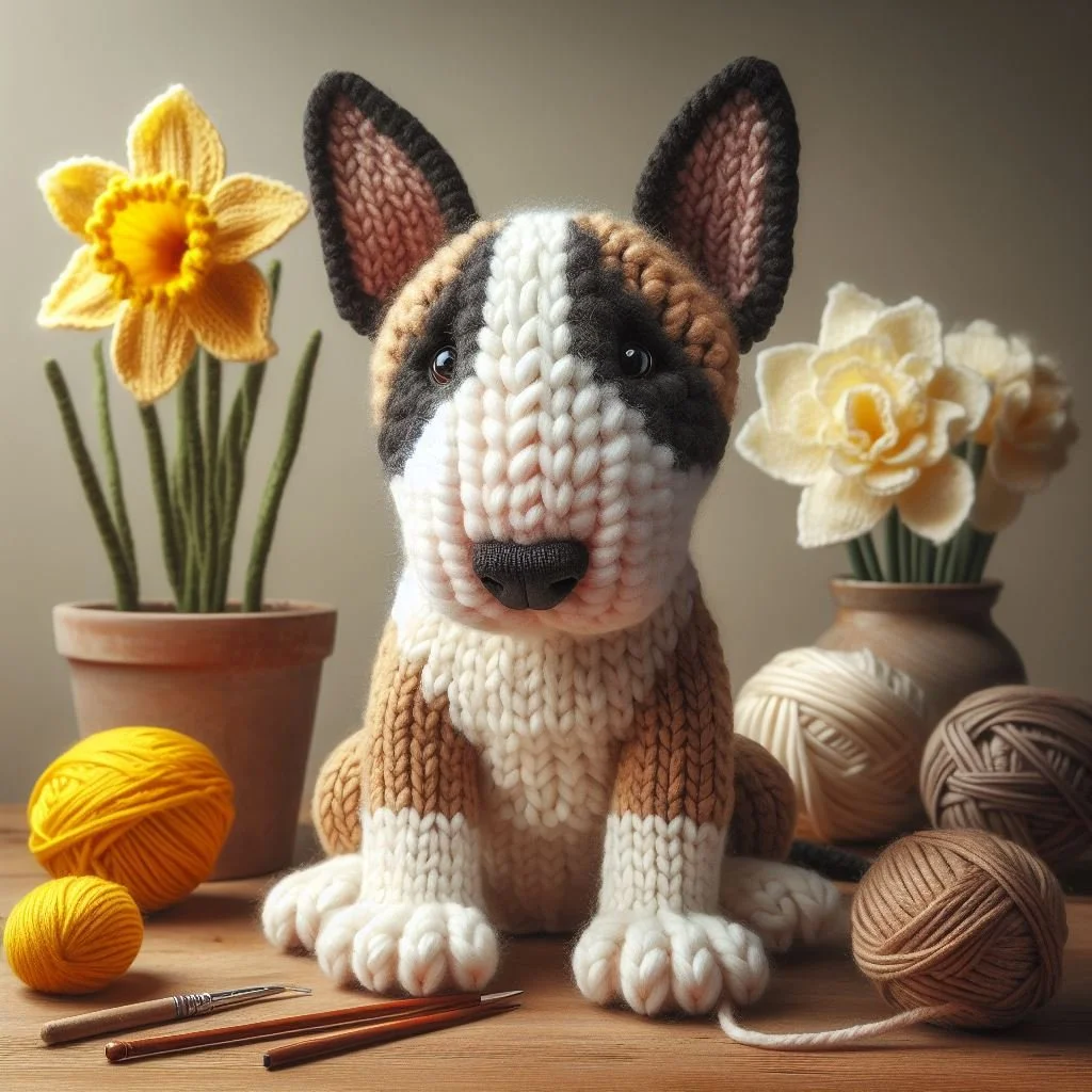 English Bull Terrier Mothering Sunday Card