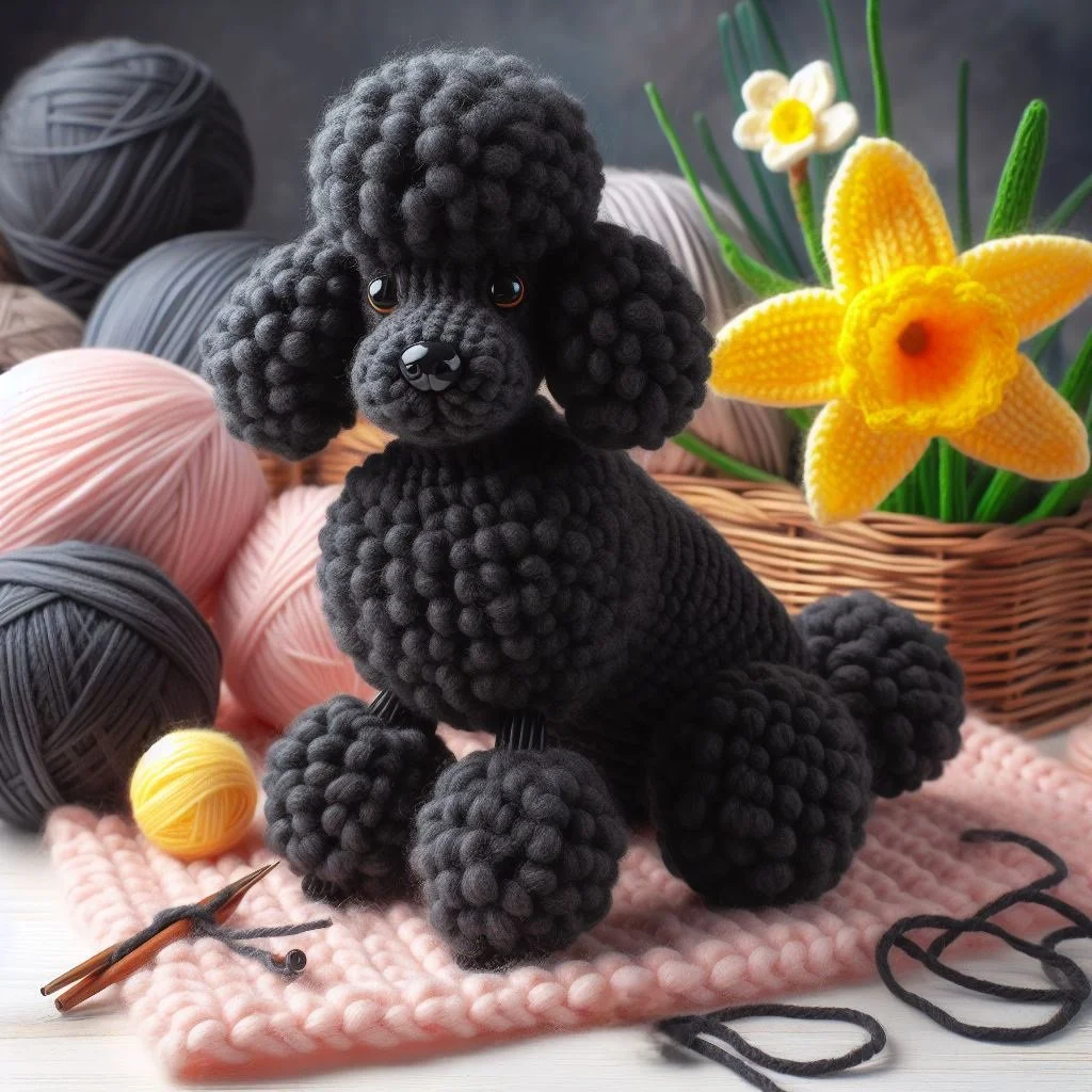 Black Poodle Mothering Sunday Card