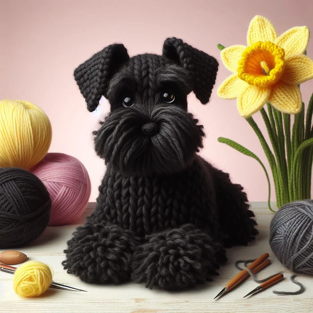 Black Schnauzer Mothering Sunday Card