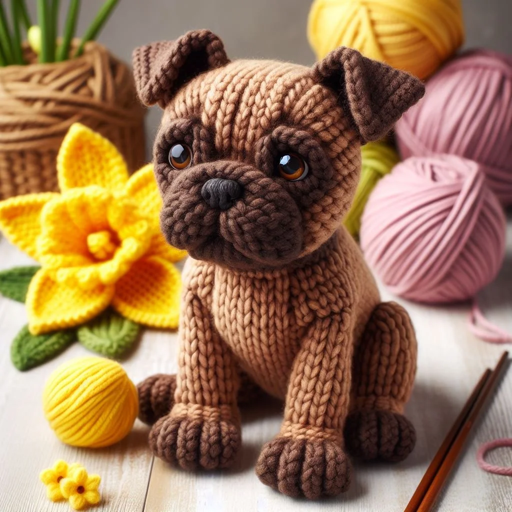 Brown Staffie Mothering Sunday Card