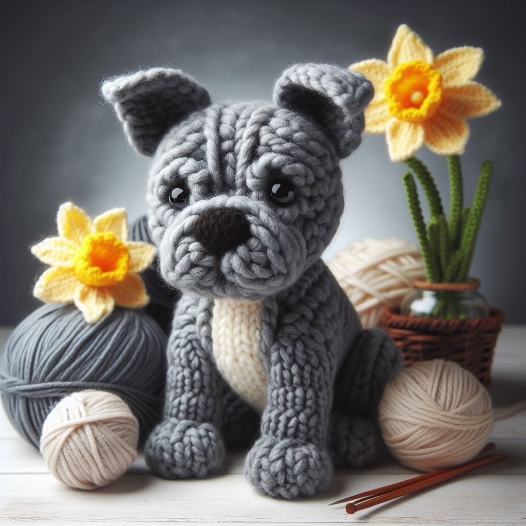 Grey Staffy Mothering Sunday Card