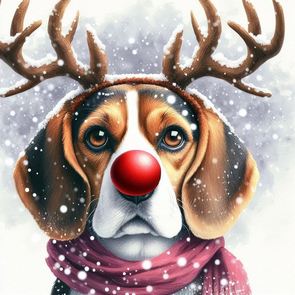 Pack of Beagle Christmas Cards