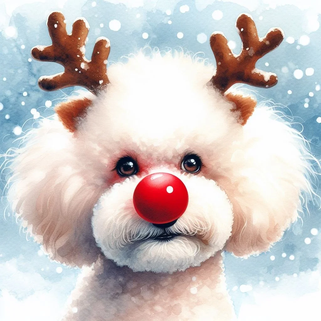 Pack of Bichon Christmas Cards