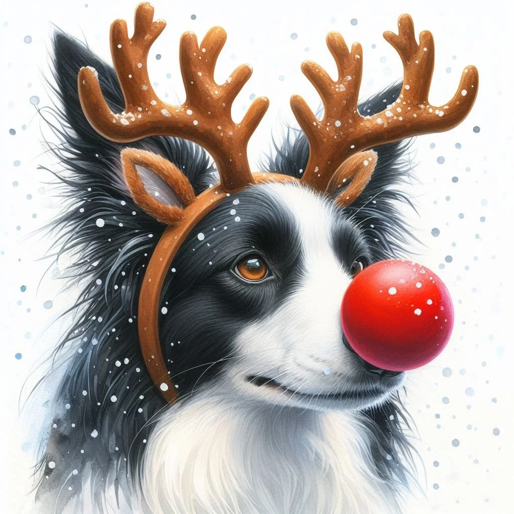 Pack of Border Collie Christmas Cards