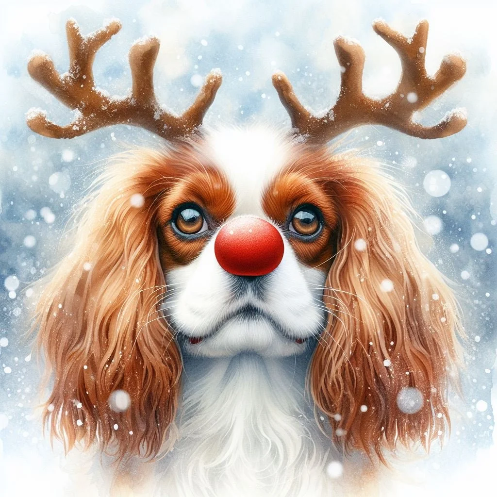 Pack of Cavalier Christsmas Card