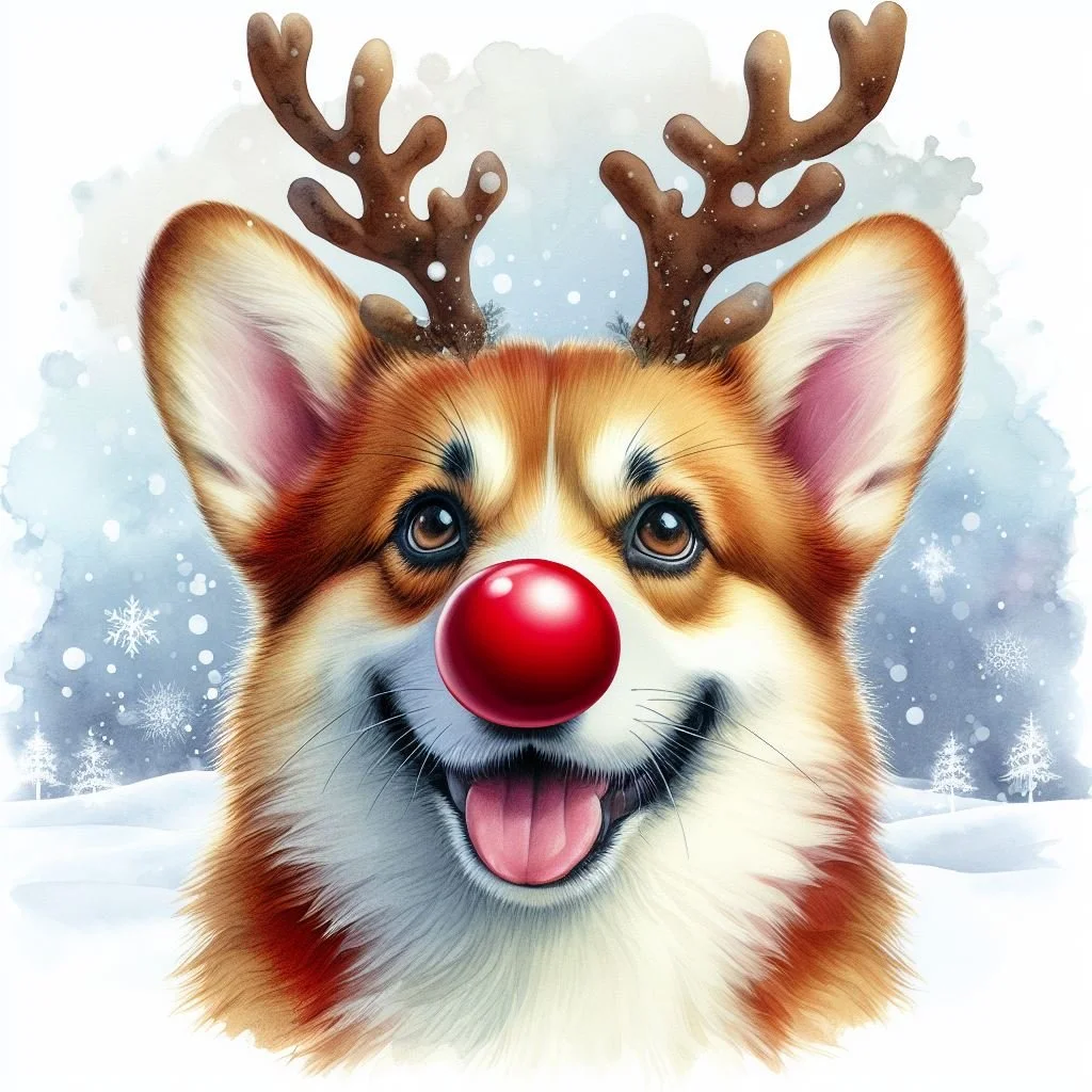 Pack of Corgi Christmas Cards