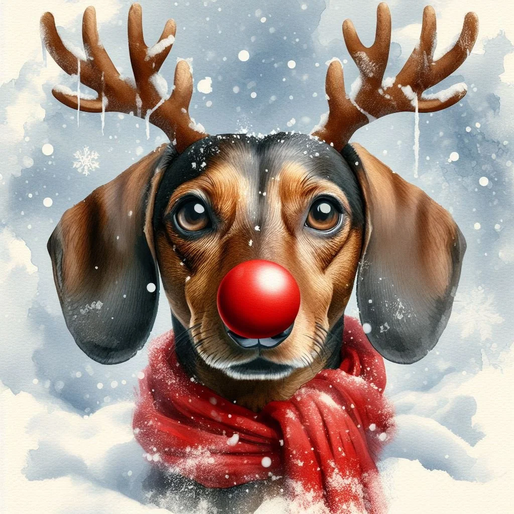 Pack of Dachshund Christmas Cards