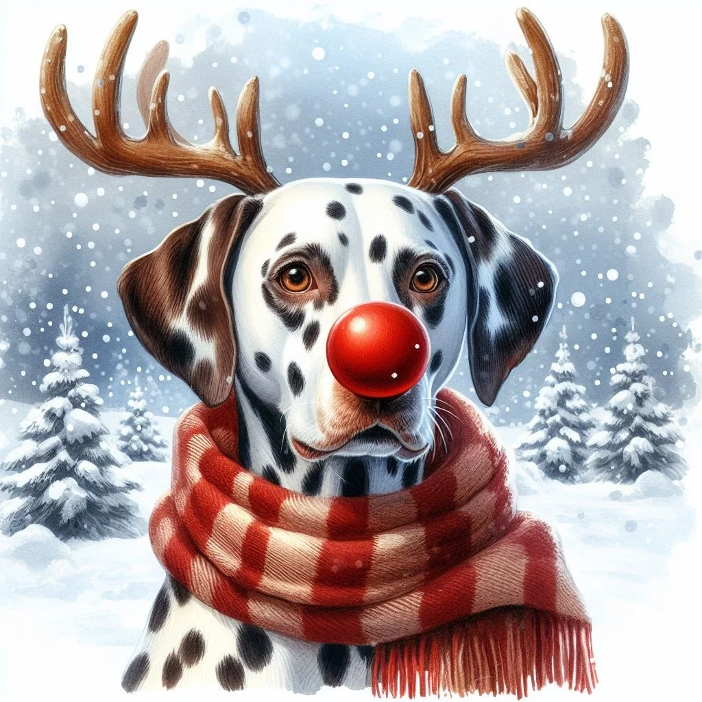 Pack of Dalmatian Christmas Cards