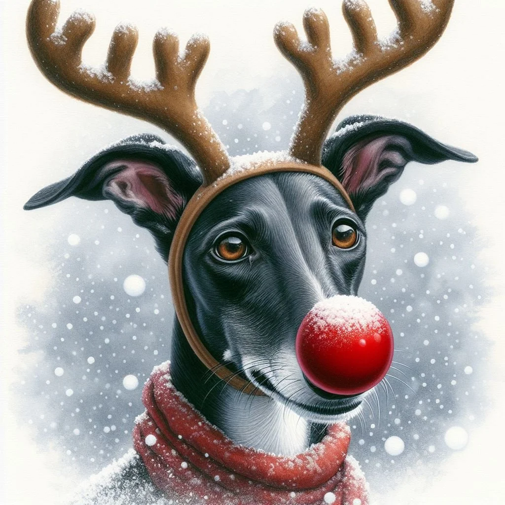 Pack of Greyhound Christmas Cards