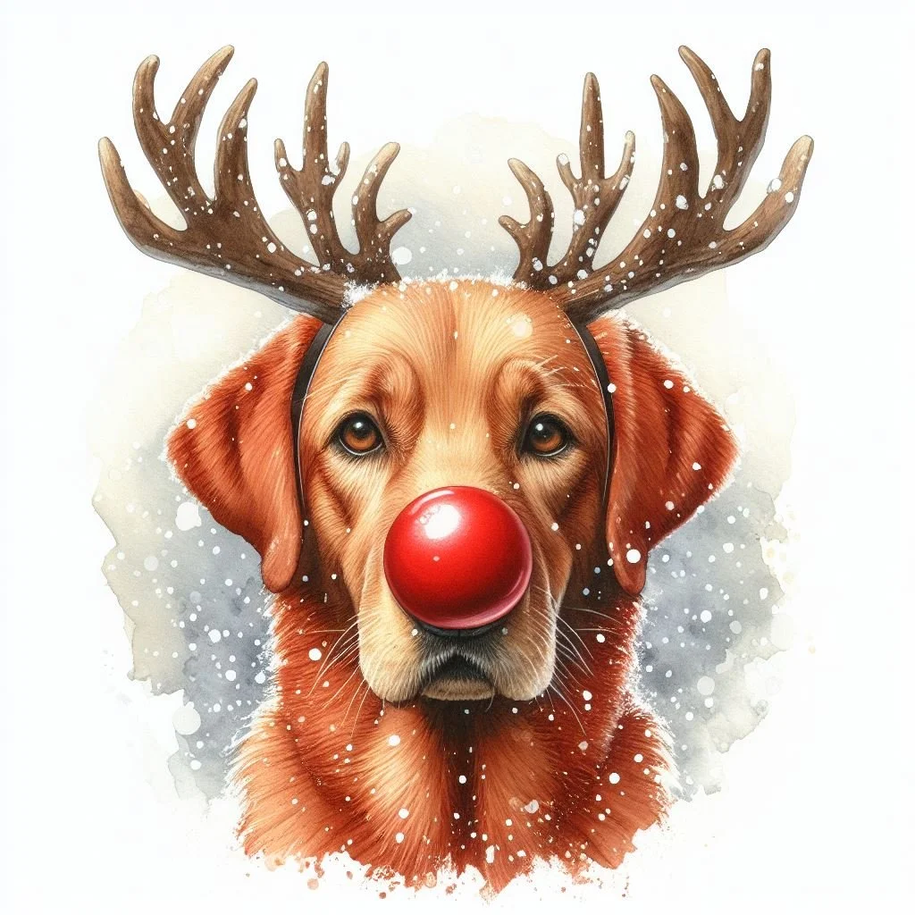 Pack of Fox Red Labs Christmas Cards