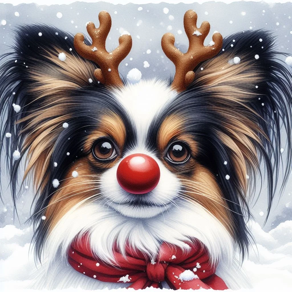Pack of Papillon Christmas Cards