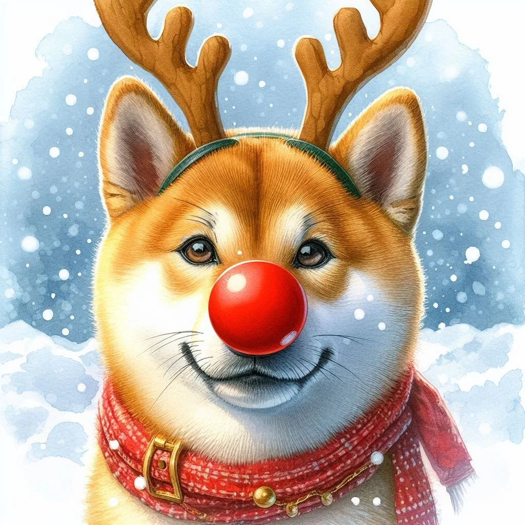 Pack of Shiba Inu Christmas Cards