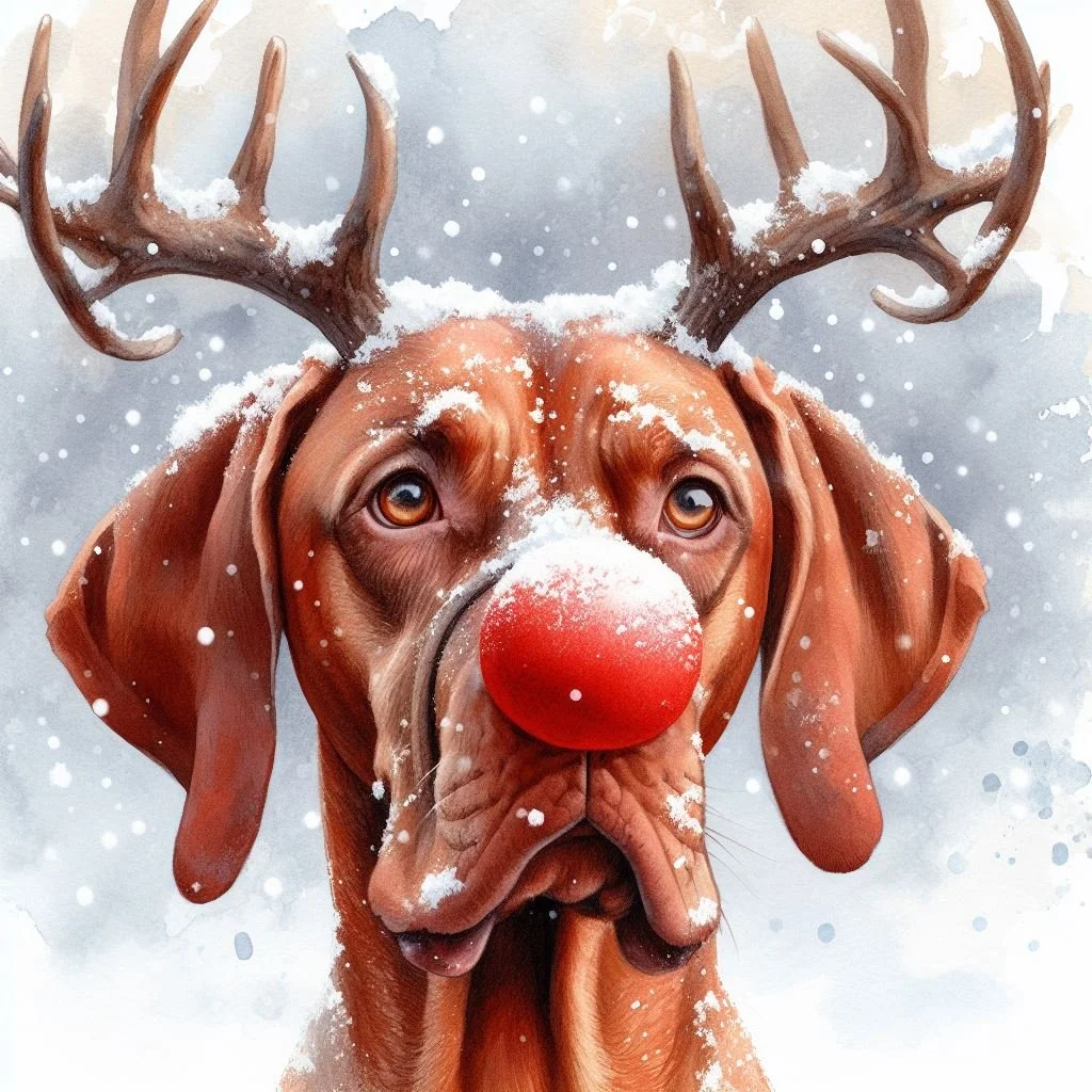 Pack of Vizsla Christmas Cards