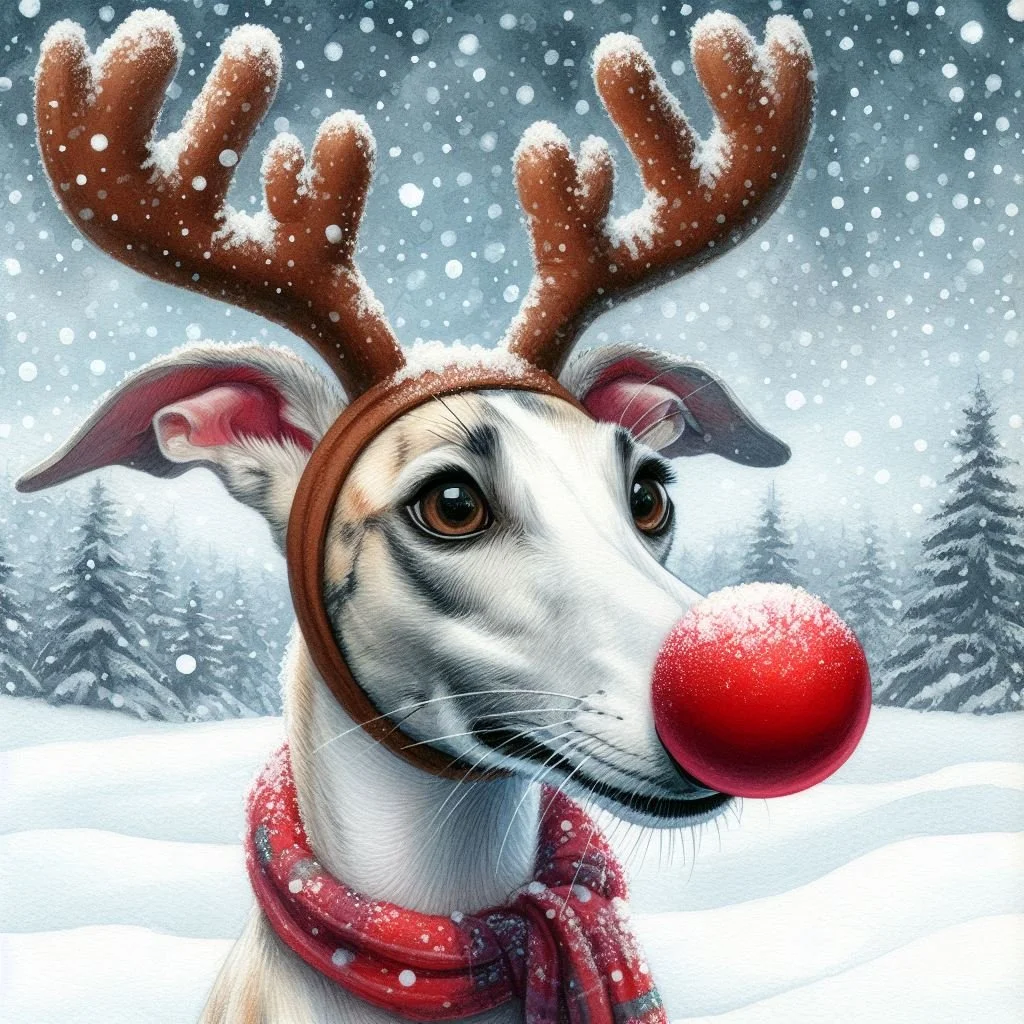 Pack of Whippet Christmas Cards