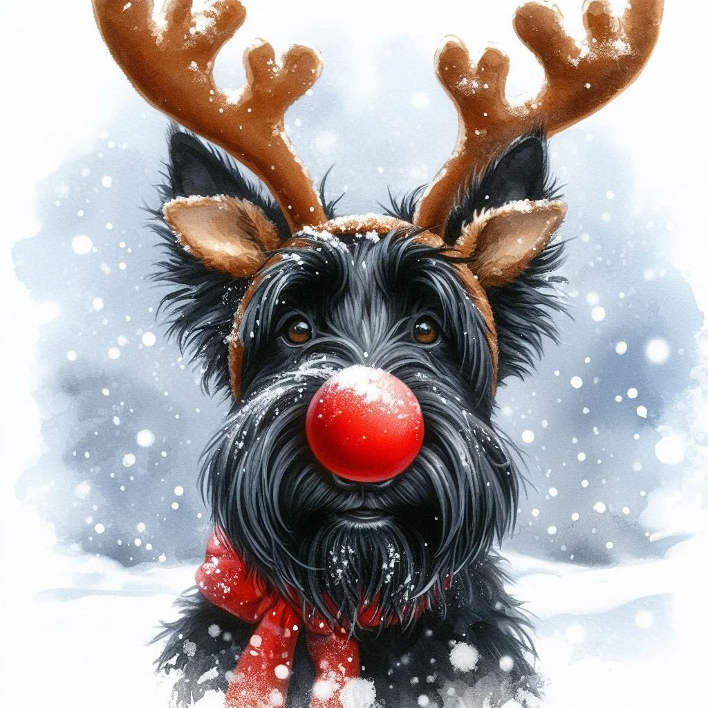 Scottie Christmas Card