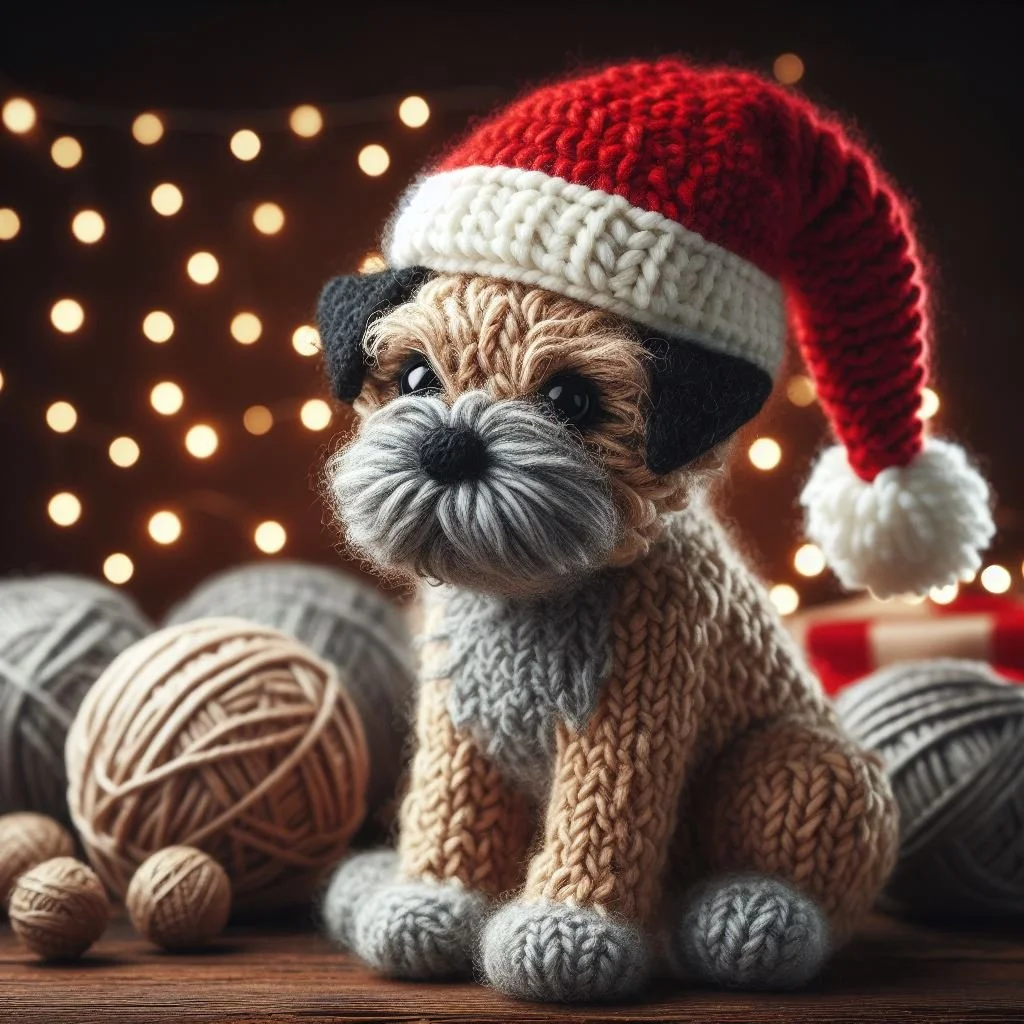 Knitted Border Terrier Toy