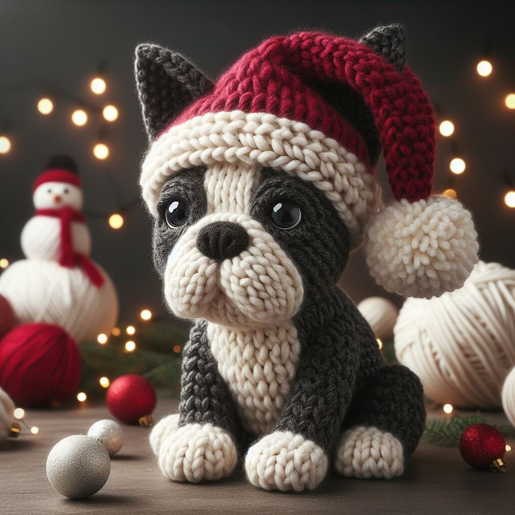 Knitted Border Terrier Toy