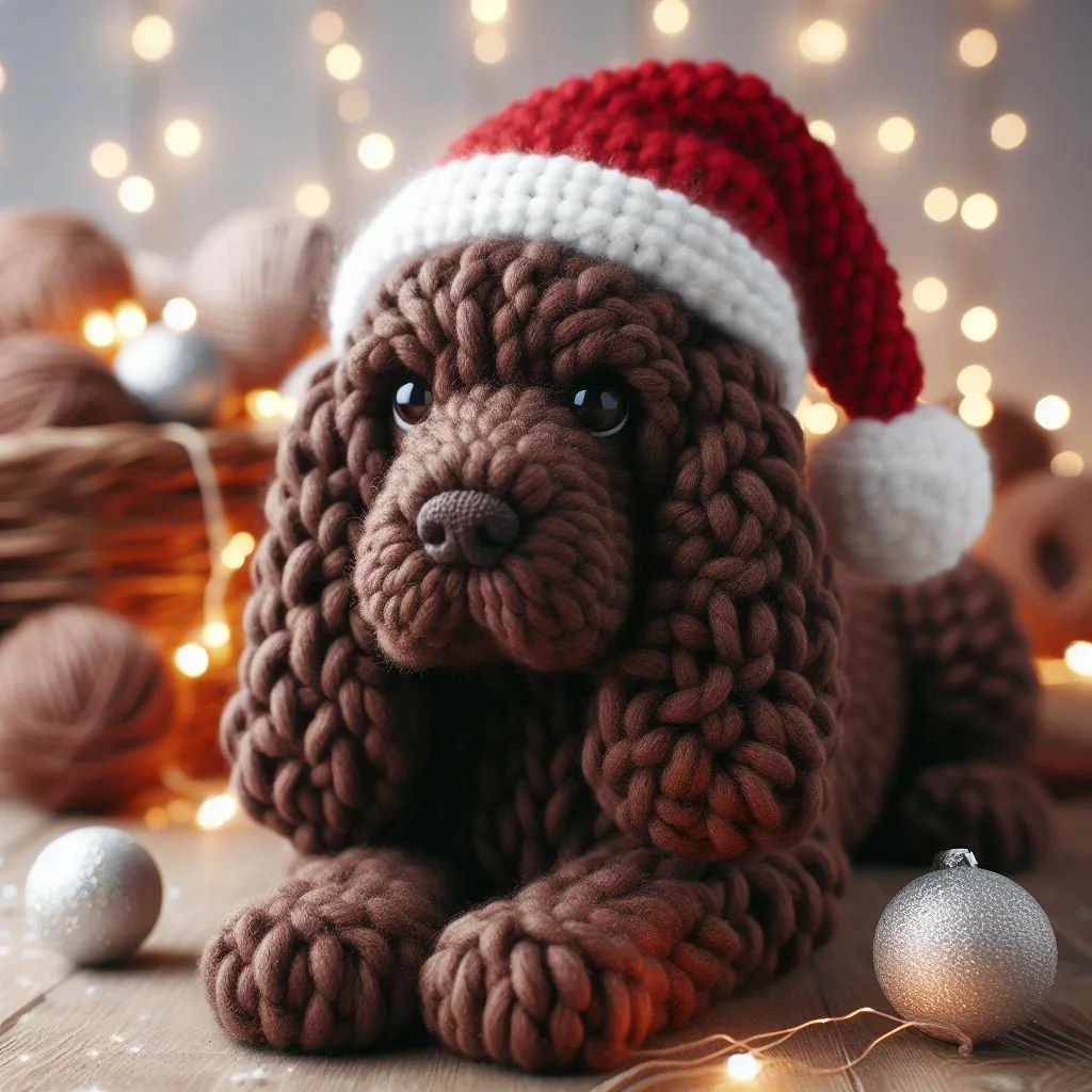 Knitted Brown Cocker Spaniel Toy