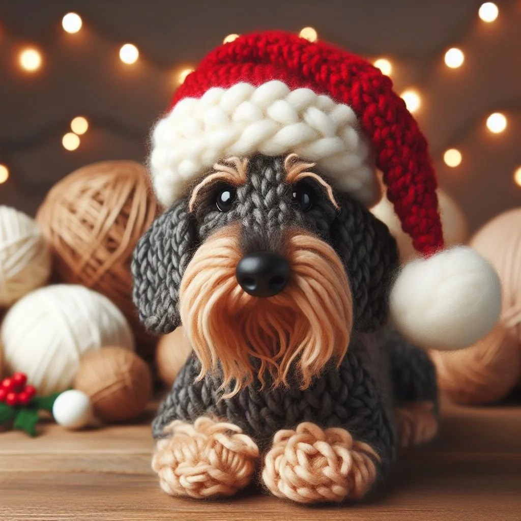 Knitted Wire Haired Dachshund Toy