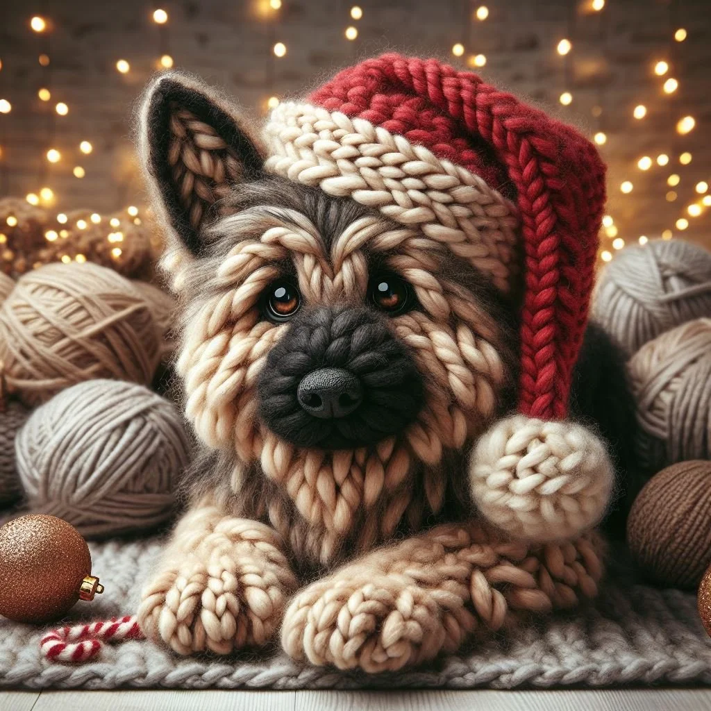 German Shepherd Knitted Toy