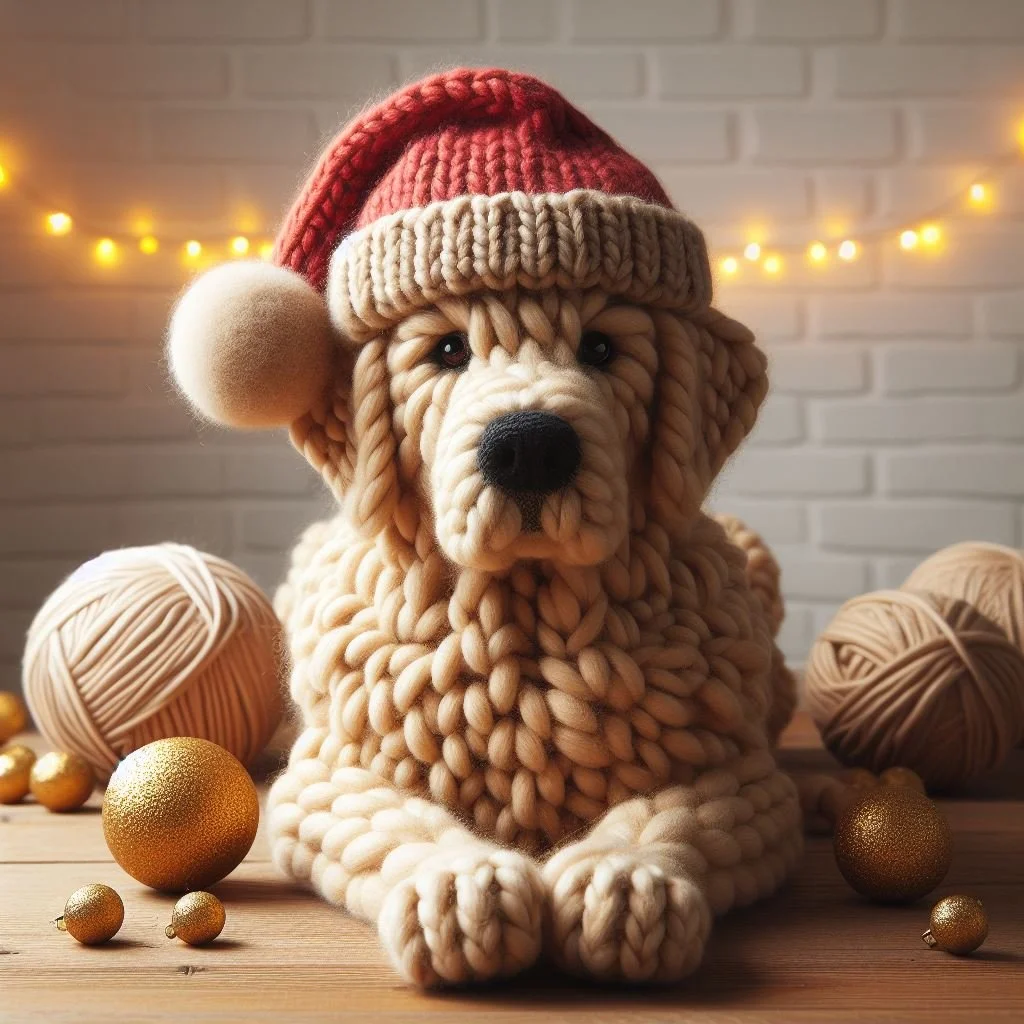 Knitted Golden Retriever Toy
