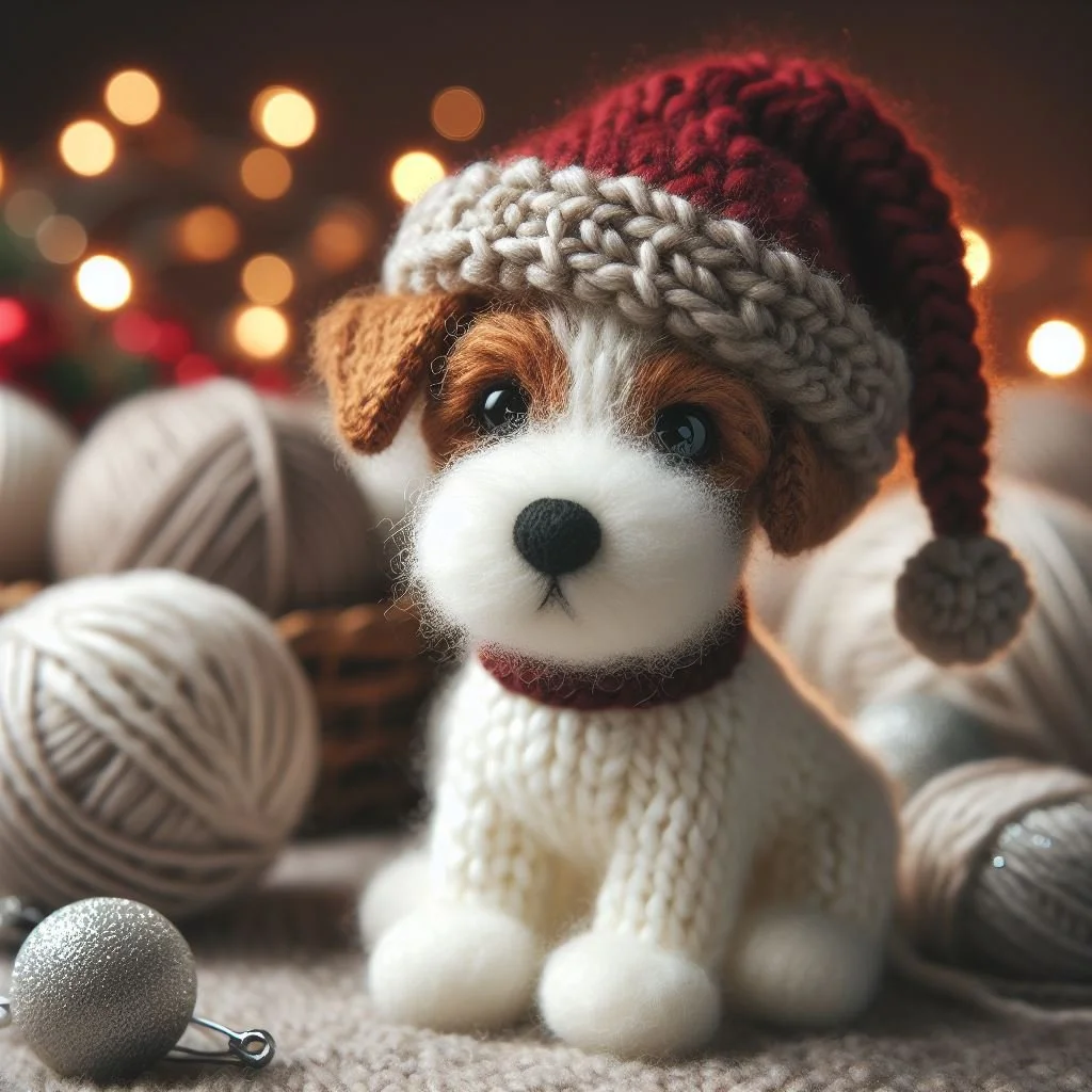 Knitted Jack Russell Toy