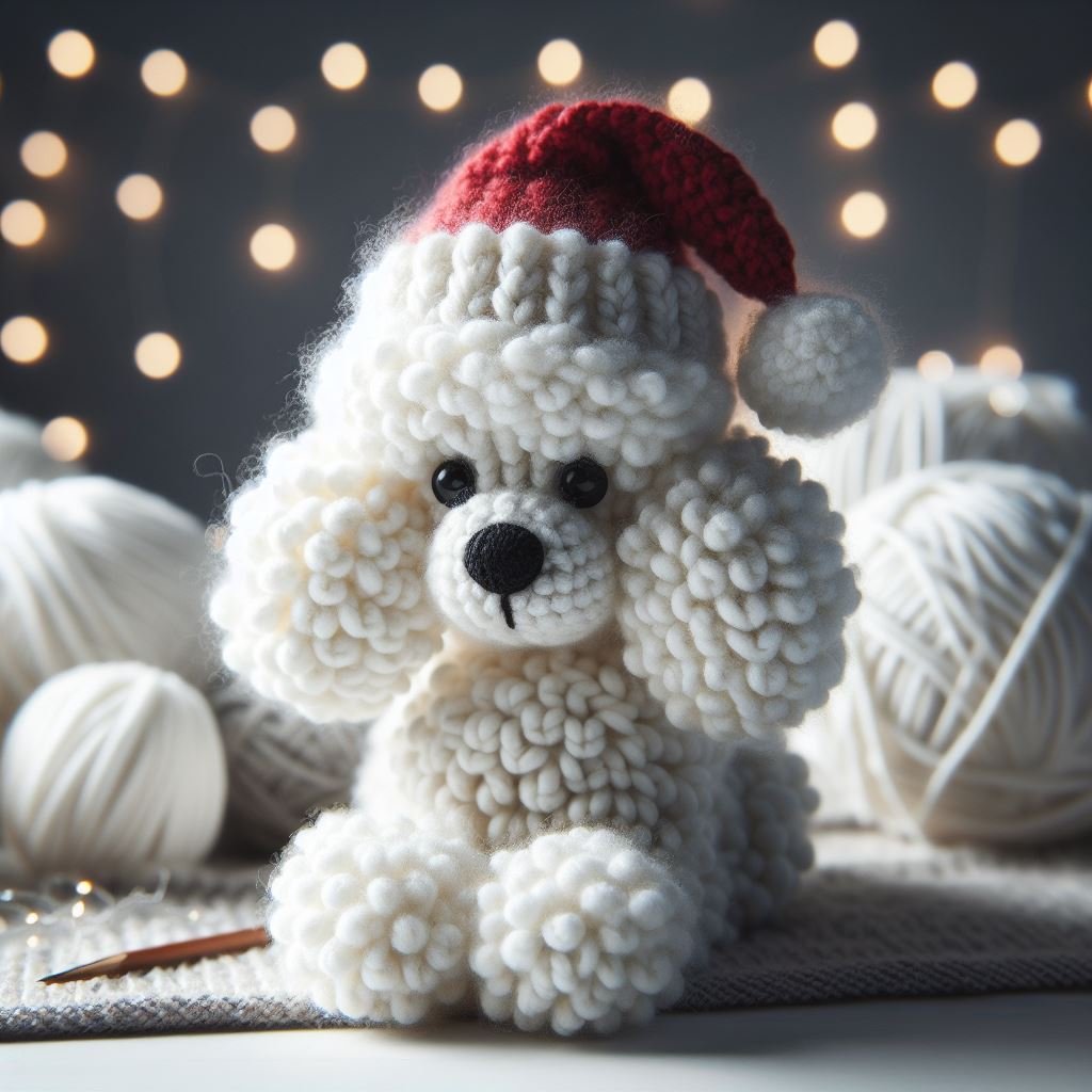 Poodle Knitted Toy