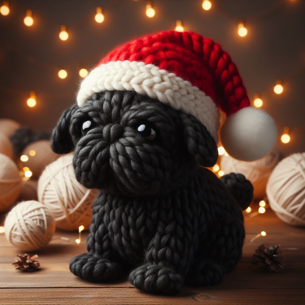 Knitted Pug Toy