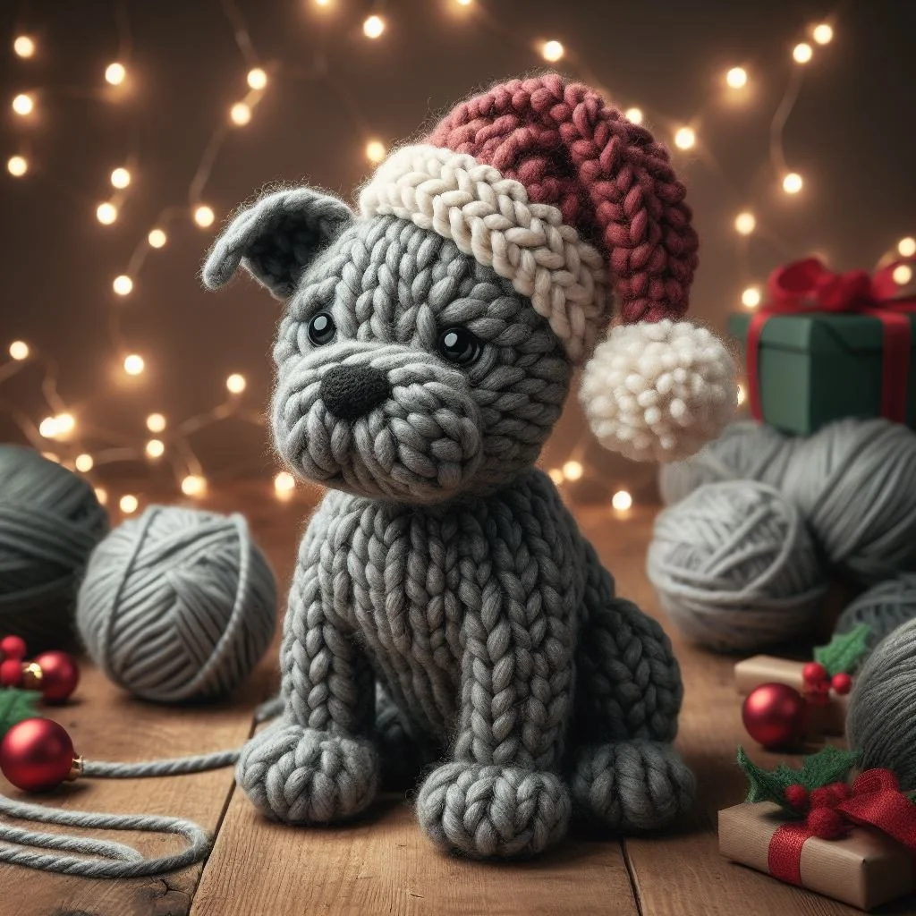 Dog Knitted Card