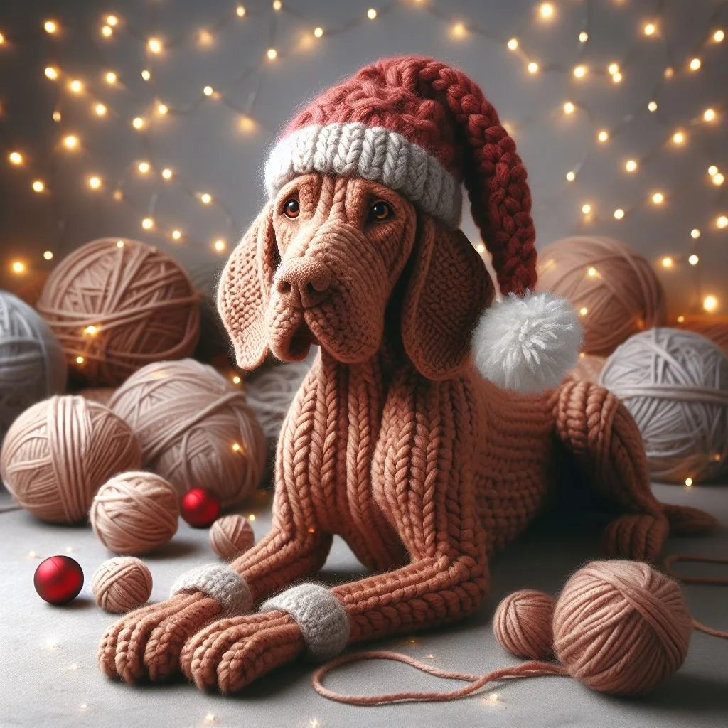 Knitted Vizsla Toy