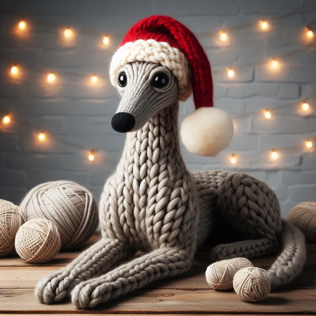 Knitted Whippet Toy