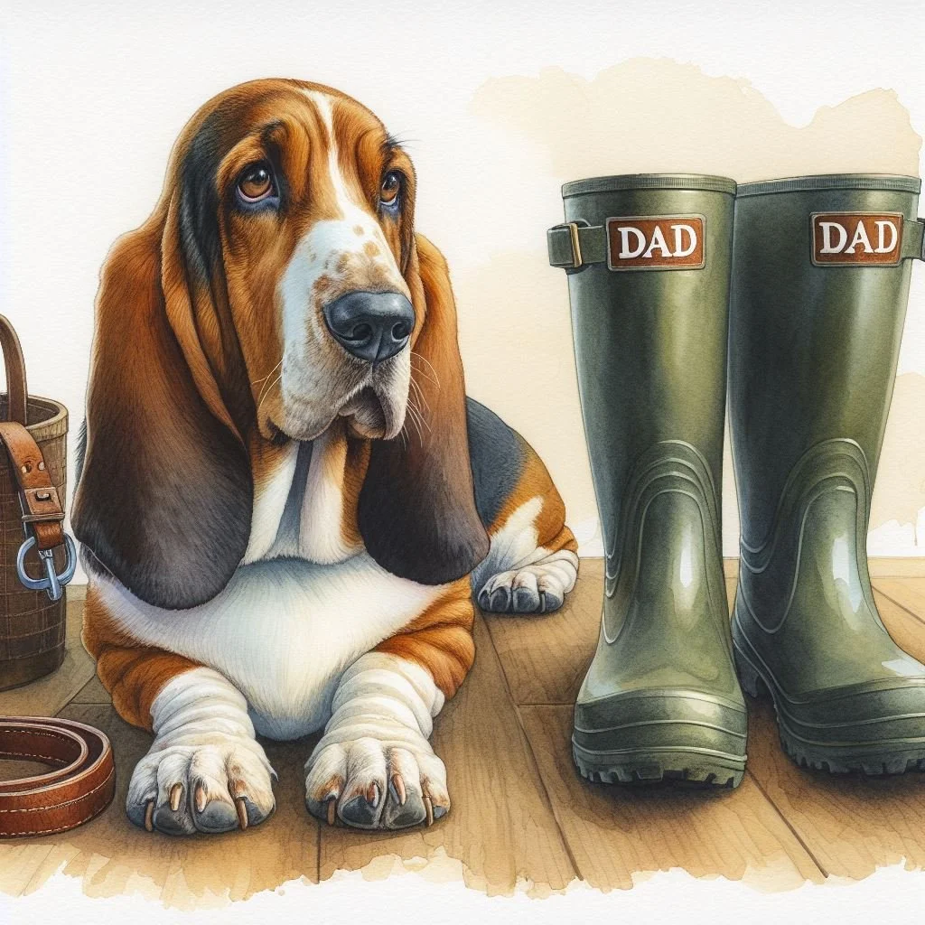 Basset Hound Dad Card